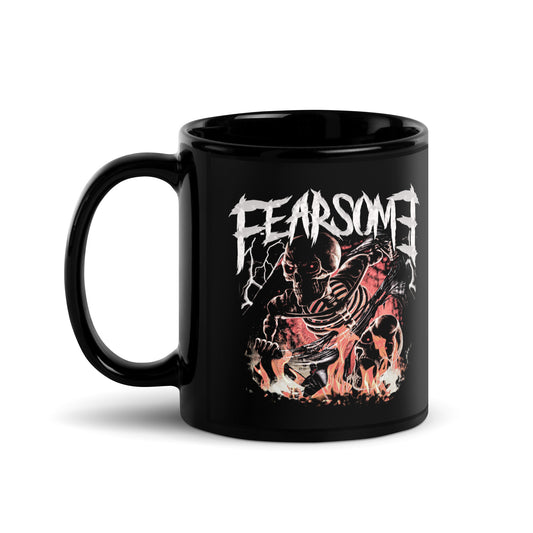 Fearsome Top 5 Skeleton Black Glossy Mug